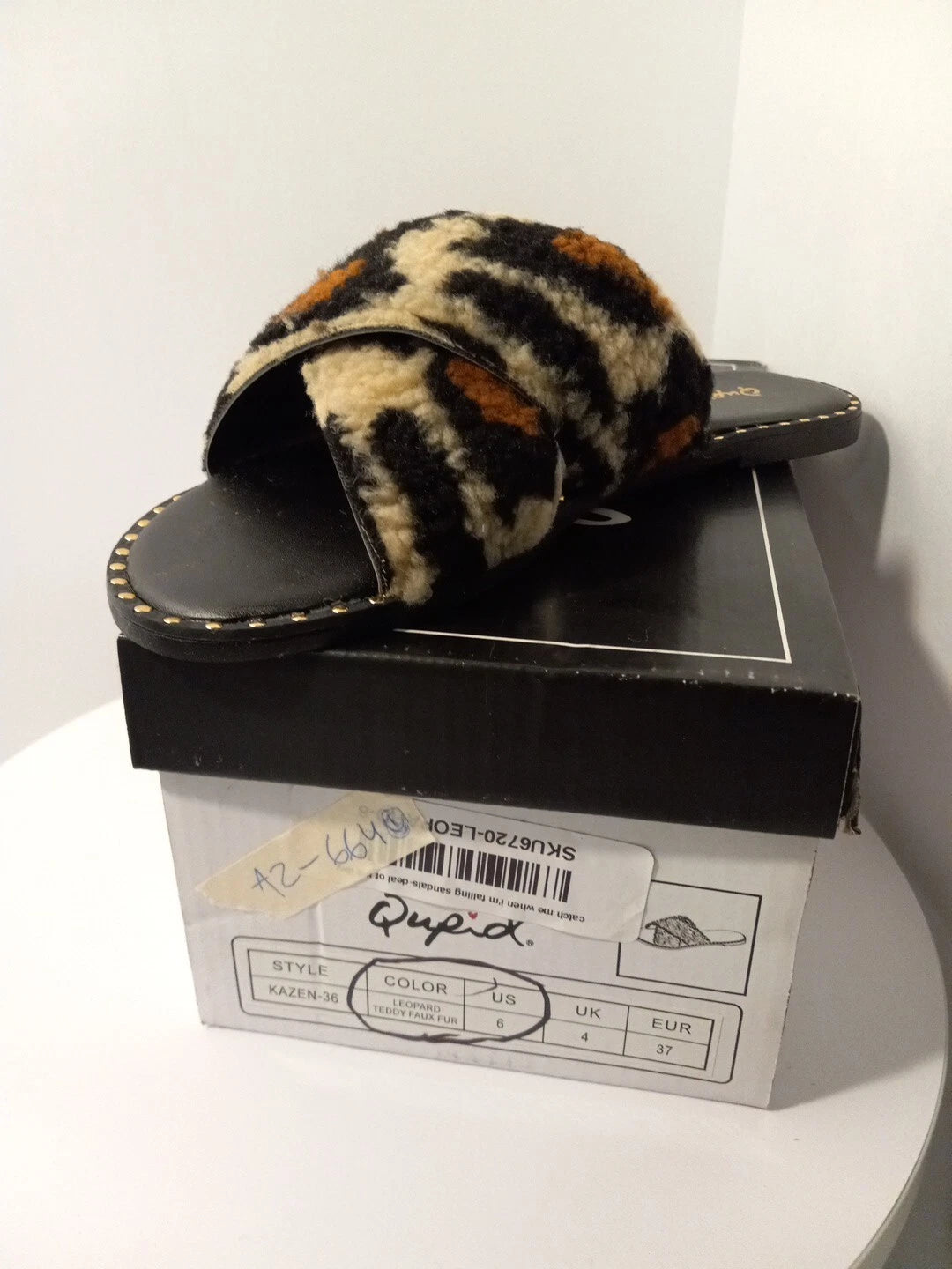 Qupid Karzen 36  Style Woman Leopard Sandals  various Size available