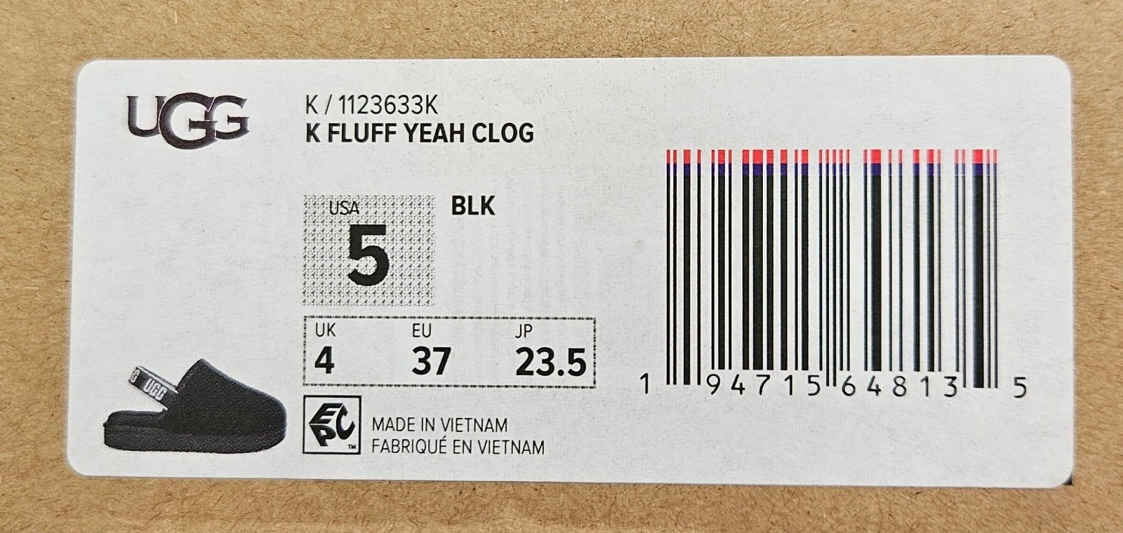 UGG Australia Fluff Yeah Clog Big Kids Style 1123633K