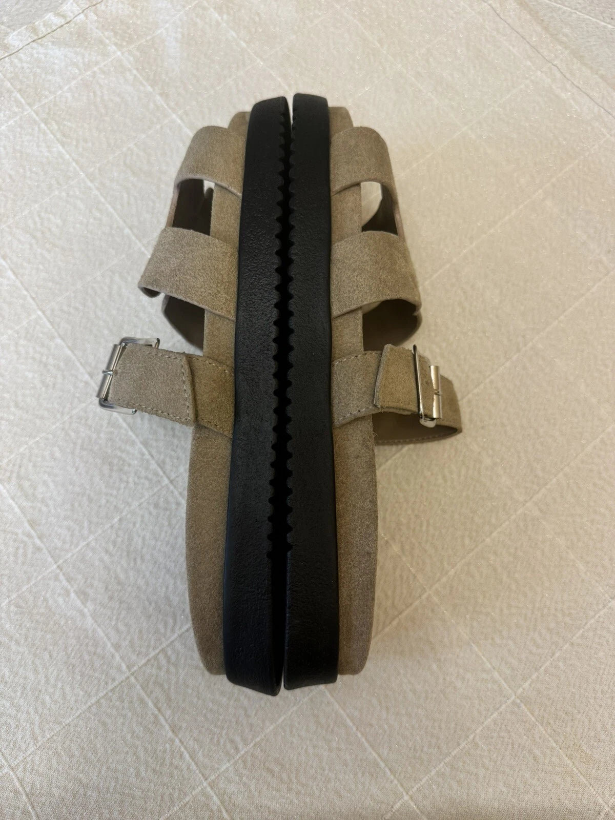 Steve Madden Mayven Suede Slide Sandals Taupe SIze 9.5