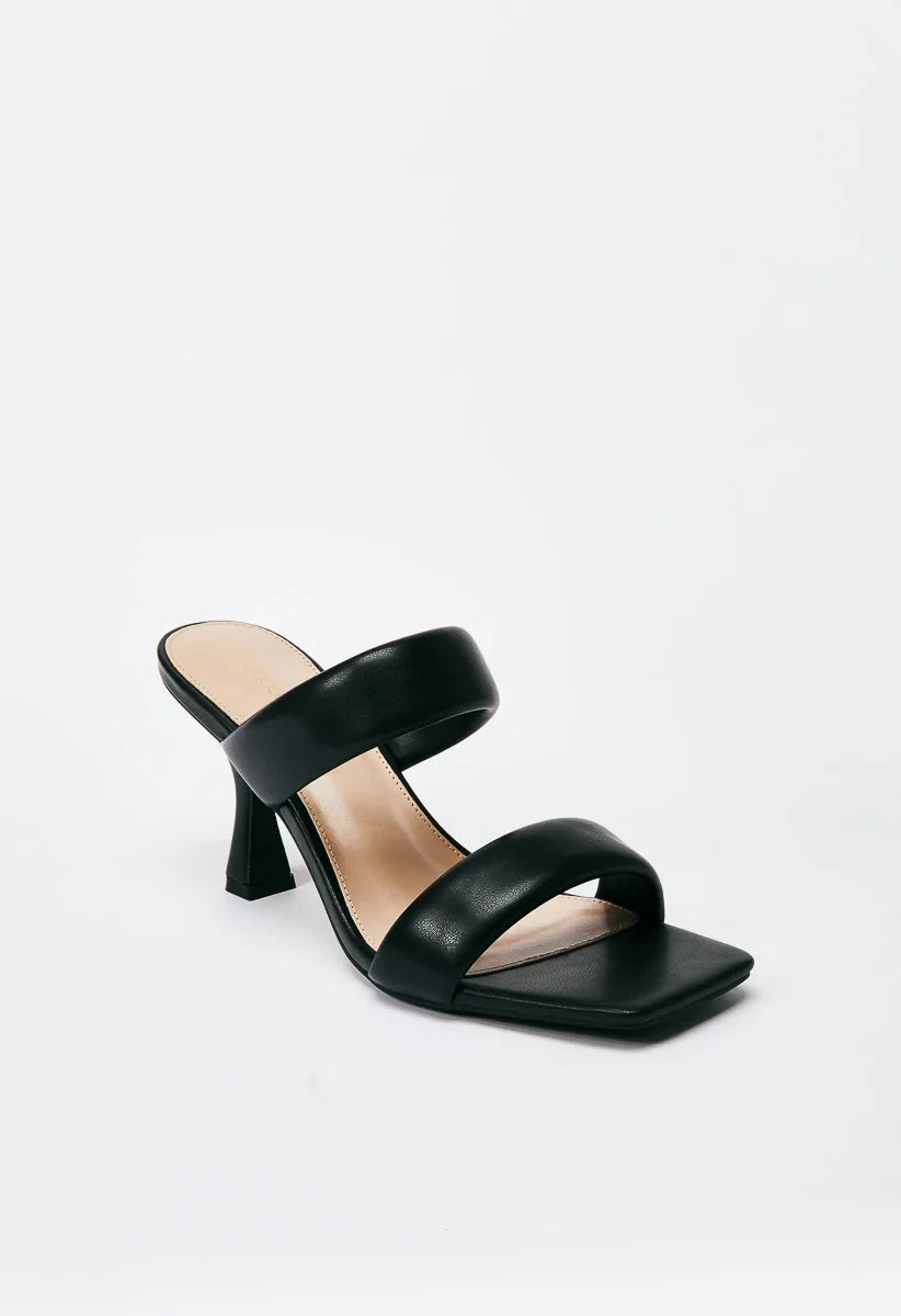 ShoeDazzle Women's Amora Heeled Sandal, Style#HD2354776, Size 7, Black Caviar