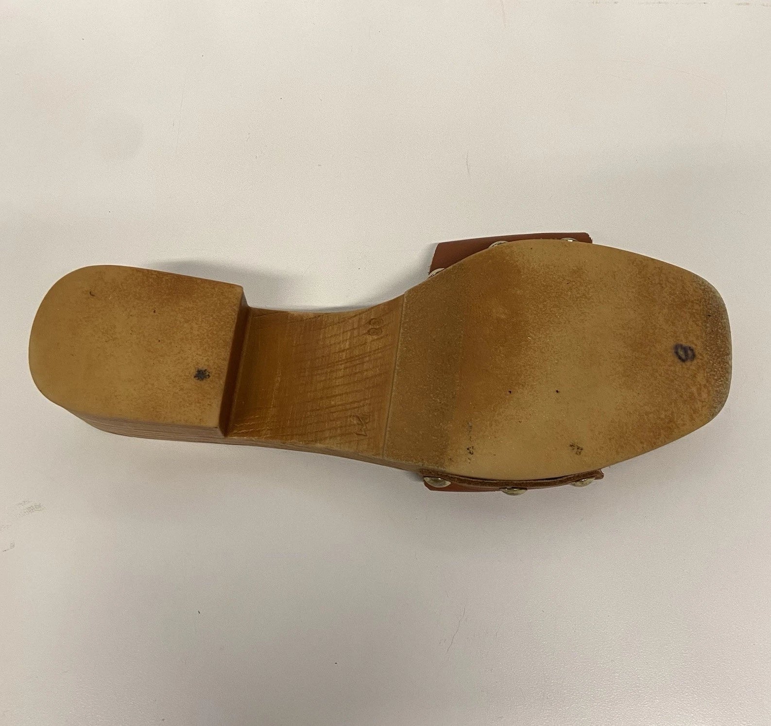 Intentionally Blank Marc Clog Canyon Wooden Heel Slip On Sandals Womens 38/8