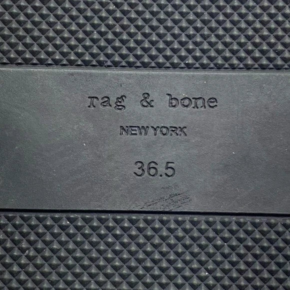 Rag & Bone Womens Shoes Keaton Slide Sandals Sz 6 Black Leather Flat Designer