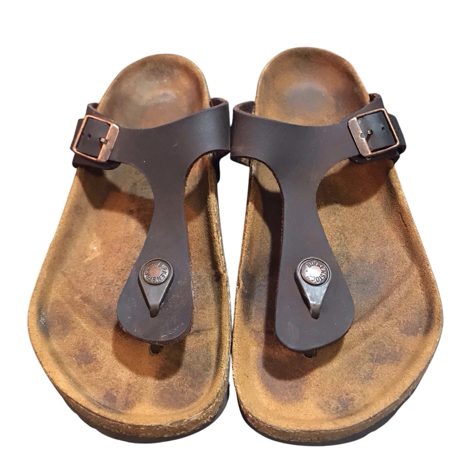 Birkenstock Gizeh Brown Slide Sandals Size EU 37 US 6 Comfort
