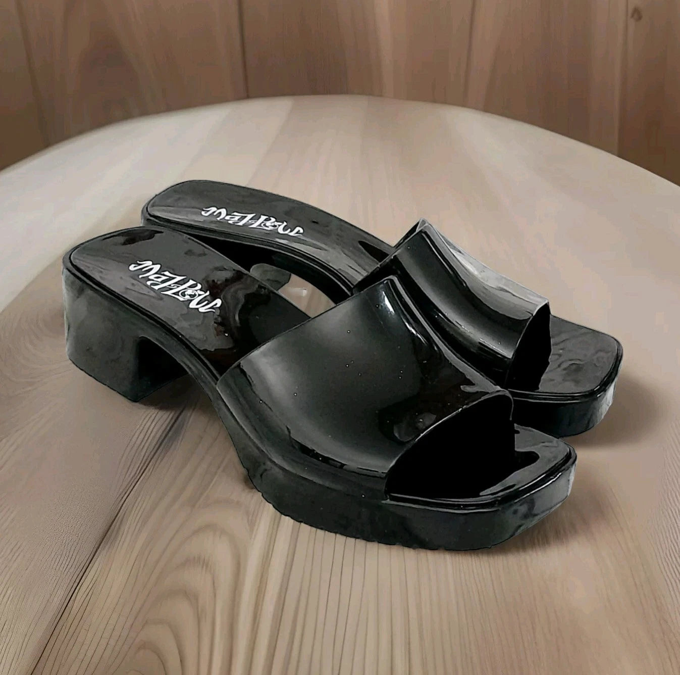 Mad Love Block Heel Mules Sandals Womens Size 6