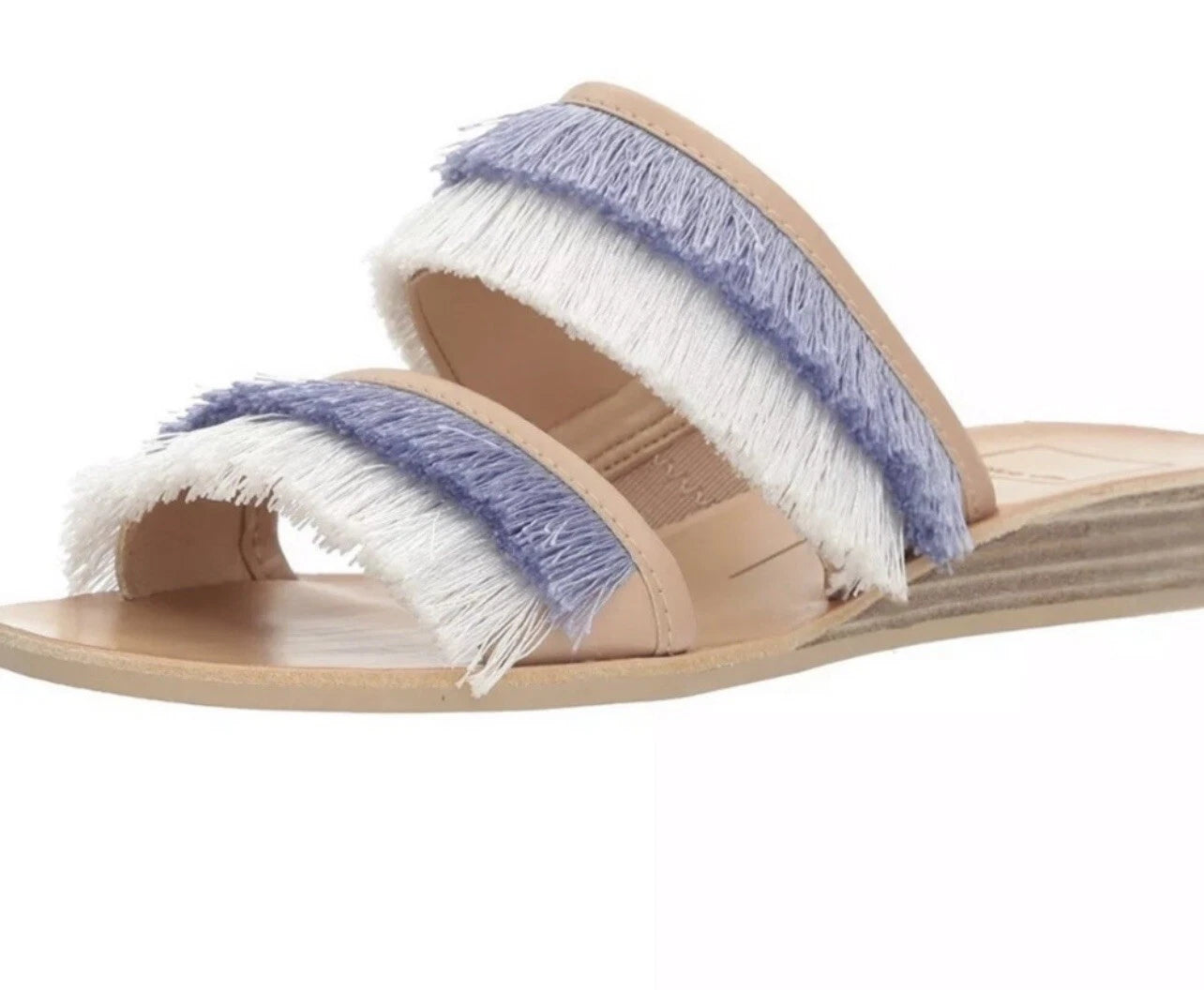 Dolce Vita Slides Fringe Haya Purple White Sz 6.5 Pristine