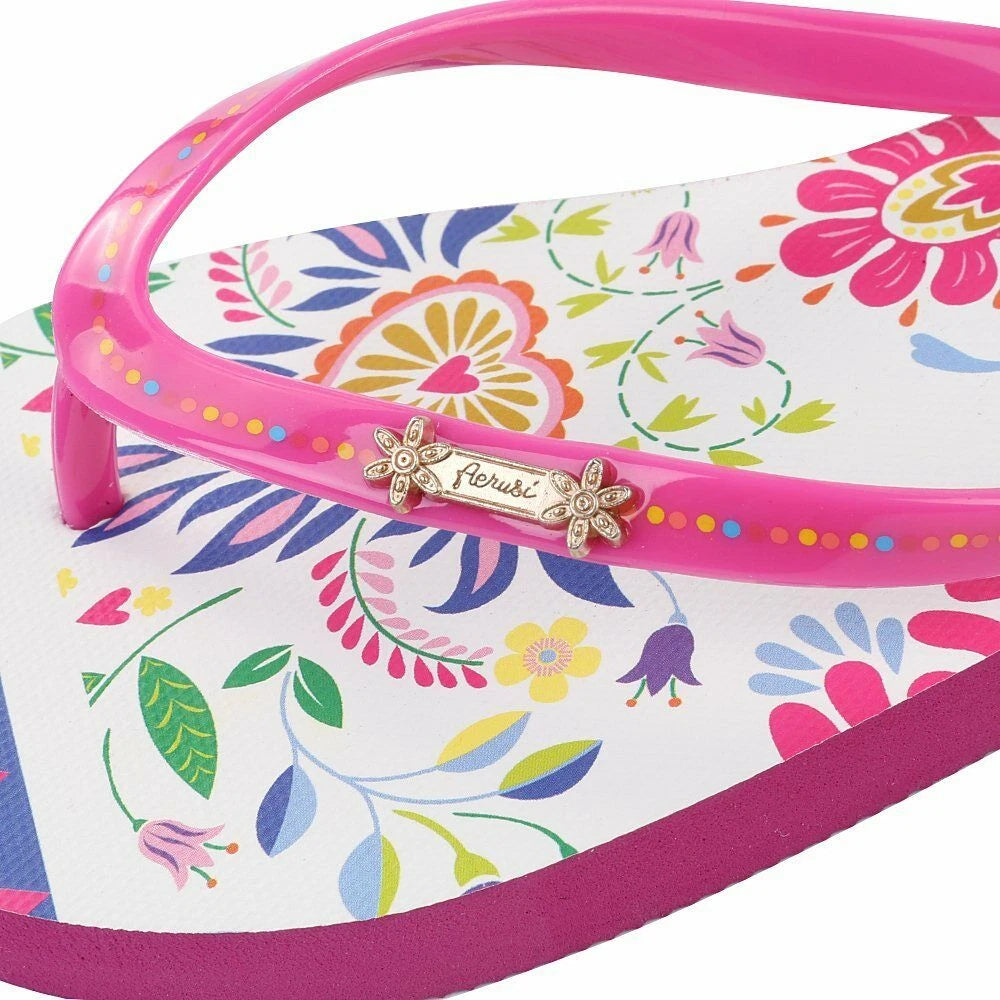 Aerusi Women Fashion Print Summer Beach Thong Flip Flops Non-Slip Casual Sandals