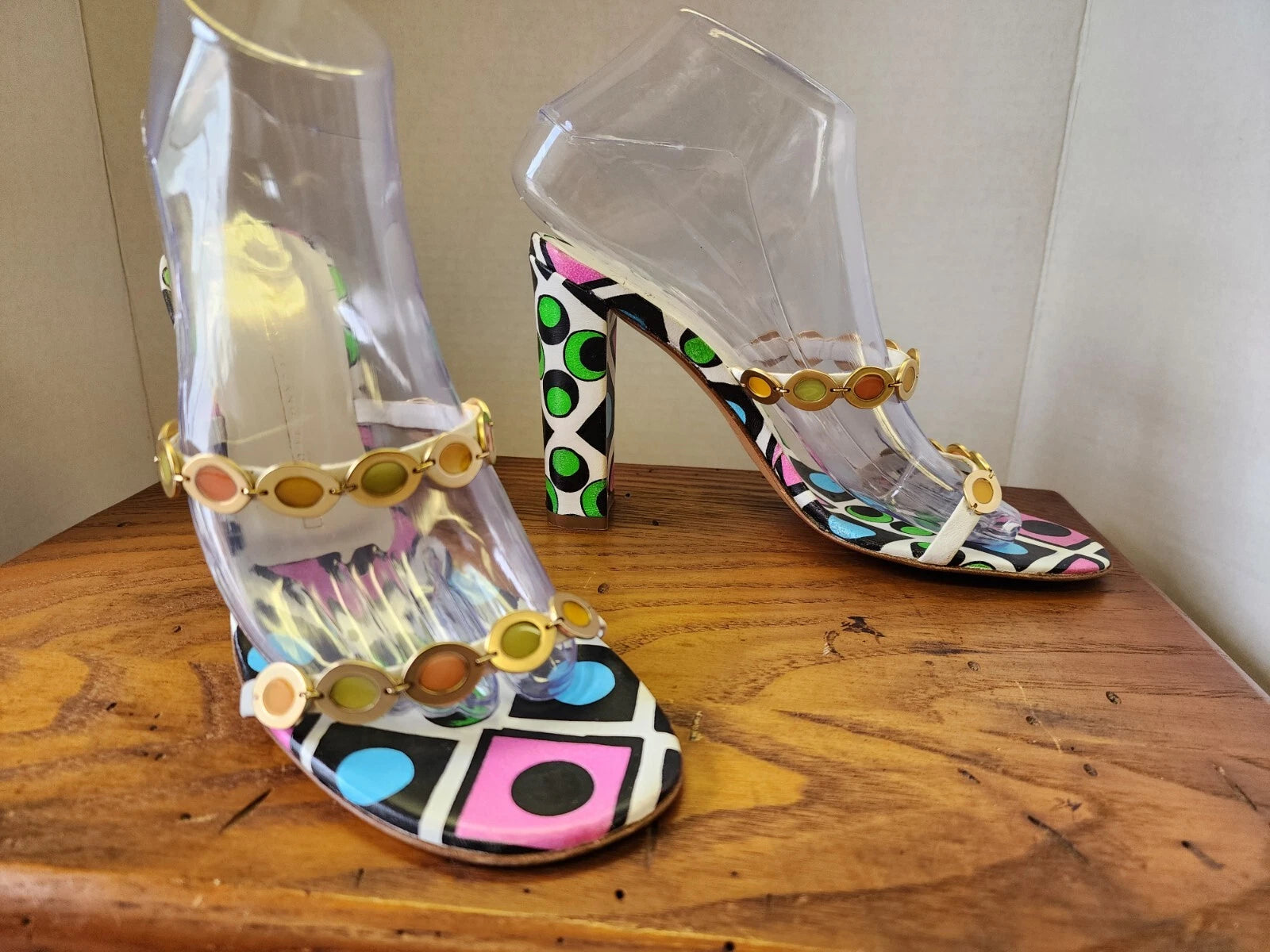 giuseppe zanotti For Vicini NEW SZ 8 Handpainted Embellished Sandals