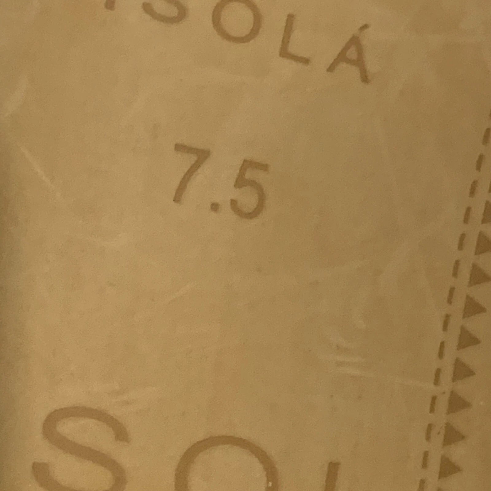 Isola White Gold Thong Sandal Flat Dress Shoe Open Heel Slide Women 7.5