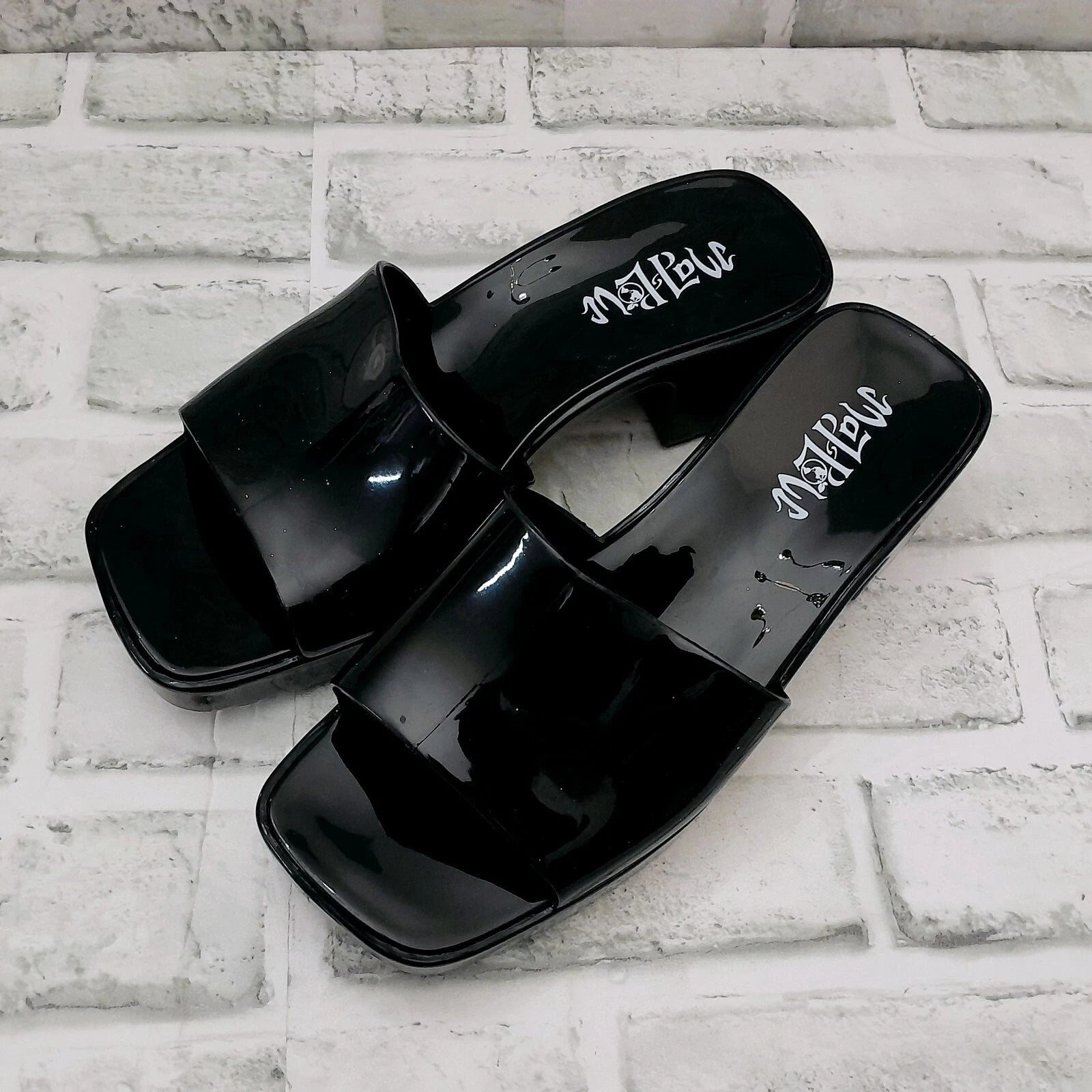 Mad Love Block Heel Mules Sandals Womens Size 6