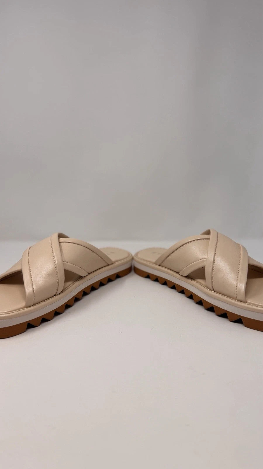 Stella McCartney Women’s Sneakelyse Twist Cream Sandals Size 10 US / 40 EU