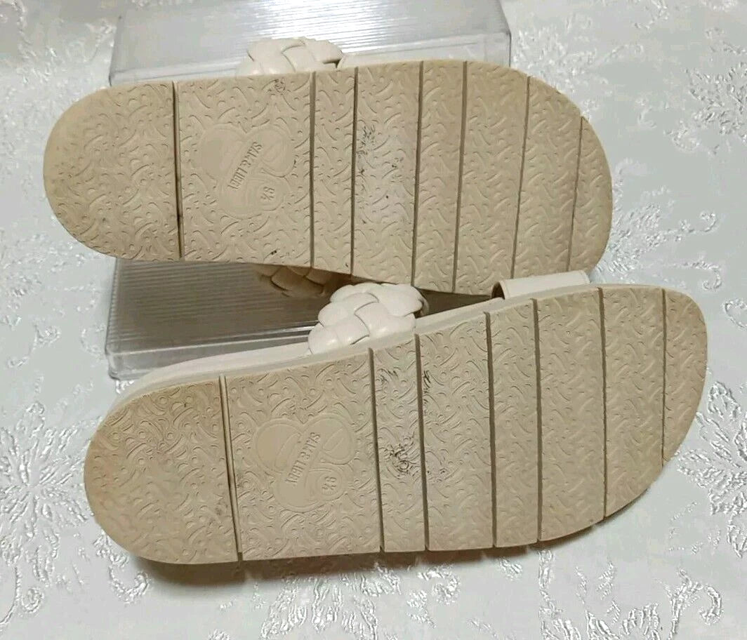 Sam & Libby Women's Braided Footbed Sandals Size 9.5