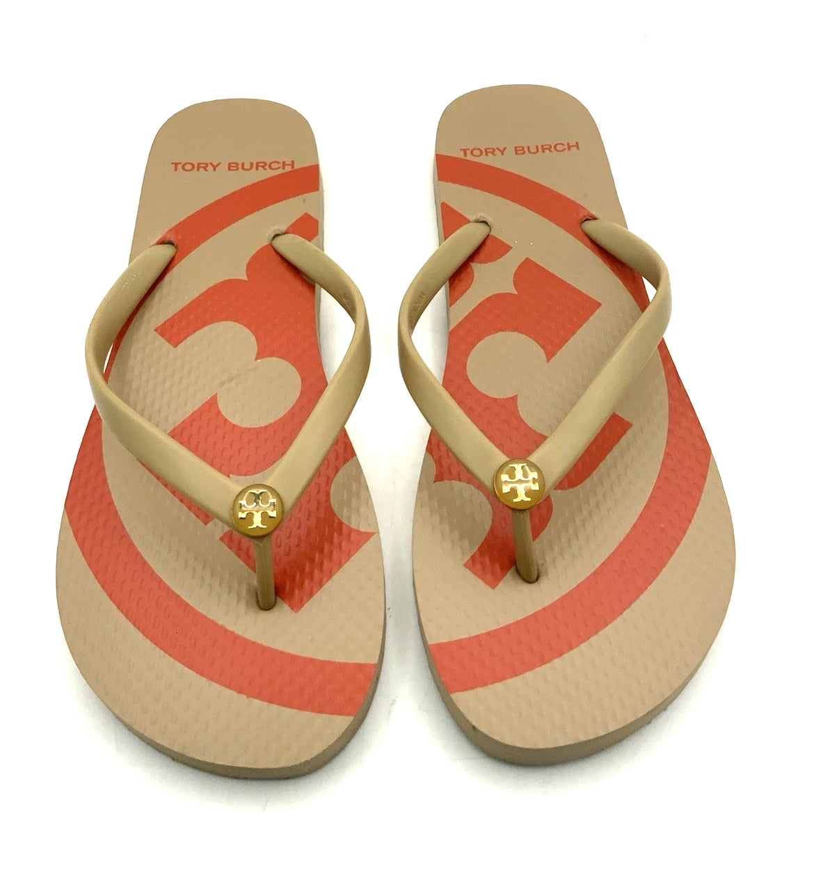 Tory Burch Reva Sandal Women's Size 8 Thong Slide Flip Flop Red-Lobster Shoe