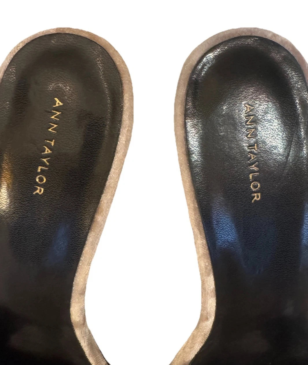 Ann Taylor Women’s Velvet Mule Sandals 3” Stilettos Bronze Size 9, Spring Sexy