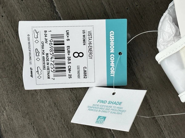 Reef Women's US 8 Vista Hi-Energy Cloud Transparent Slides, Style # CJ6852