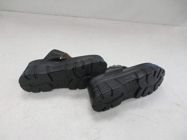 FASHION WOMENS PLATFORM FLIP FLOP SANDALS SIZE 8 BLACK LPN-PM-BJ0382763
