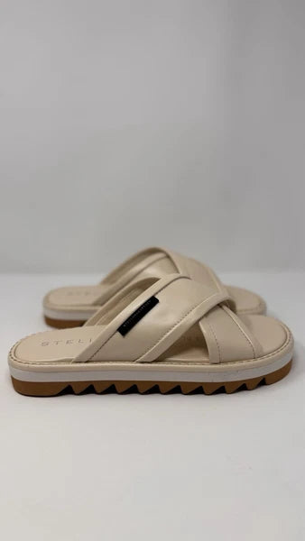 Stella McCartney Women’s Sneakelyse Twist Cream Sandals Size 10 US / 40 EU