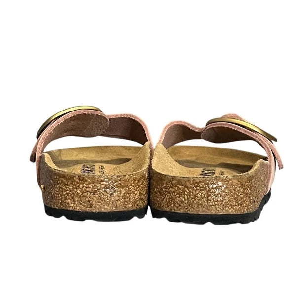 Birkenstock Madrid Big Buckle Women's Pink Leather Slide Sandals 7 Slip On