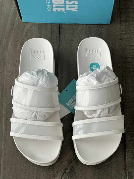 Reef Women's US 8 Vista Hi-Energy Cloud Transparent Slides, Style # CJ6852