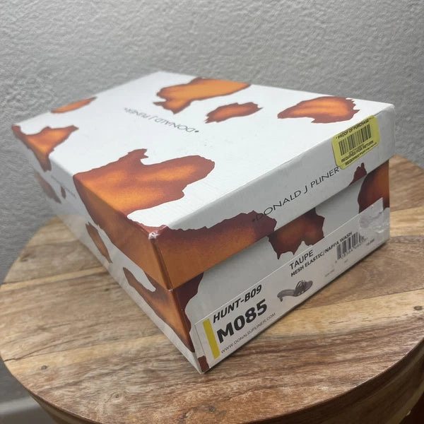 Donald J. Pliner l 8.5M Hunt Taupe Double Bows Strap Slip-On Kitten Heel Sandals