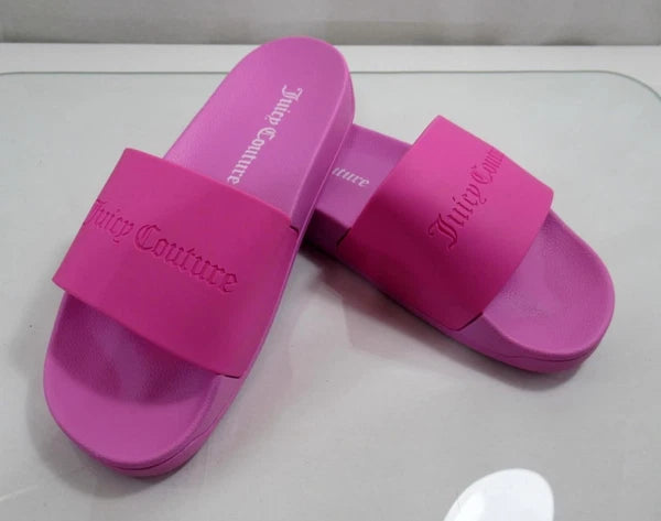 Juicy Couture Breanna Slide Sandal Logo Debossed Pink Size 10 / EUR 40