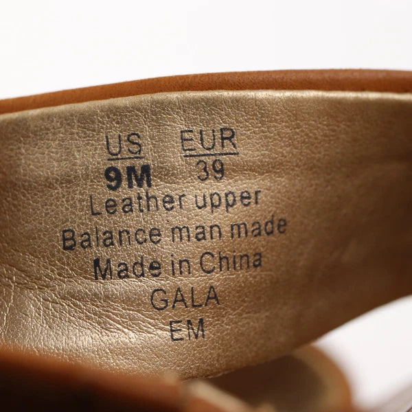 Sam Edelman Womens Gala Sandal Size 9 Cognac Tan Leather Slide Strappy Resort x