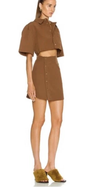 Jacquemus Les Mules Carre Rond Khaki Lambswool Shearling Heel Sandal Designer 39