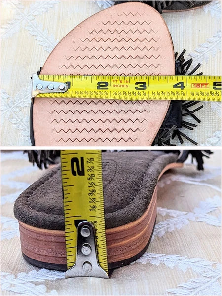 NEW SHERIDAN MIA SUMMER Gray Suede Tassel Fringe POM POM Slide Sandals Wms Sz 37