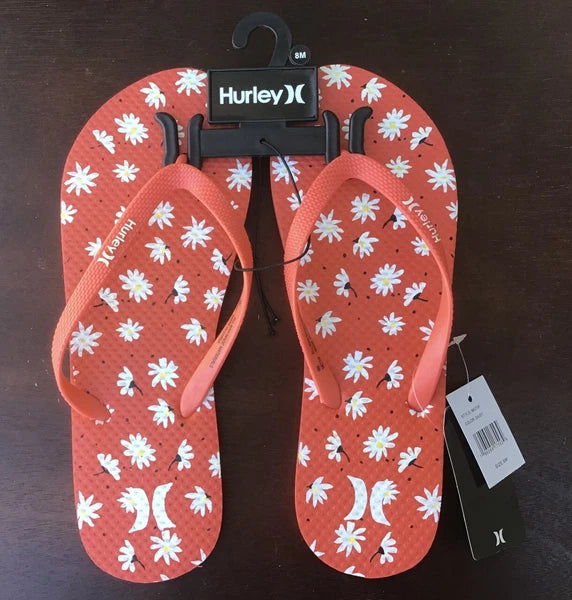 New  Women's Hurley Geo Style Flip Flop Sandals Thong - Pick Style & Size!