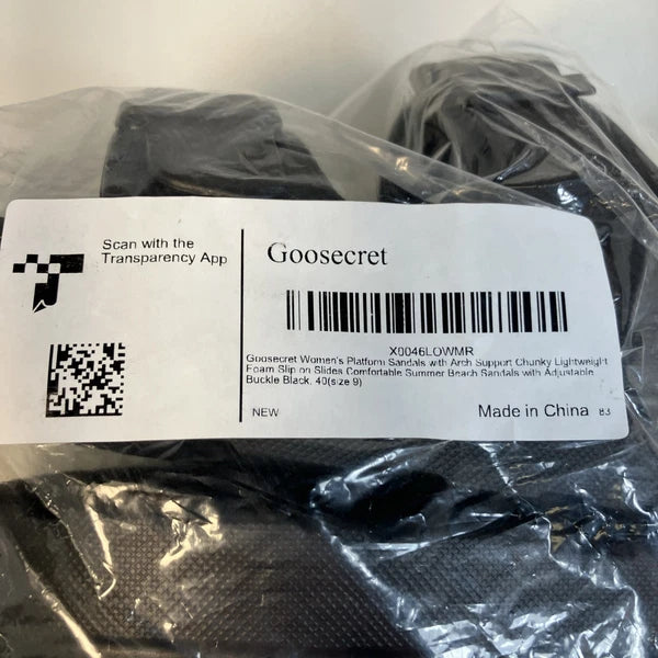 Goosecret Women's Platform Sandals  Comfortable Foam Slides  Sz 9