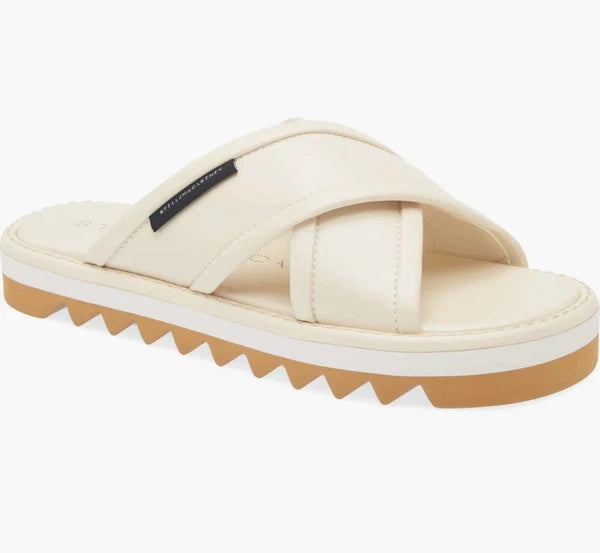 Stella McCartney Women’s Sneakelyse Twist Cream Sandals Size 10 US / 40 EU