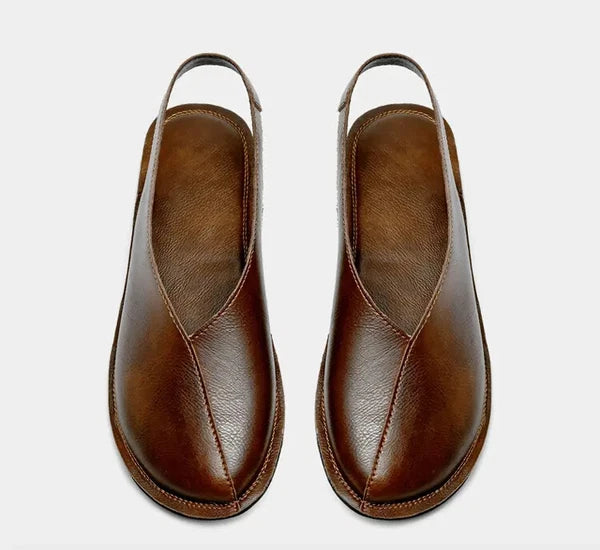 Mens Closed Toe Slingback Sandal Fashion PU Leather Formal business shoes Summer