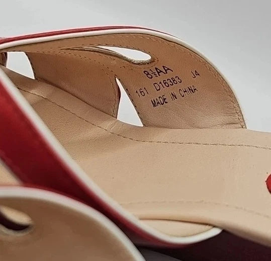 Cole Haan Stunning Leather Kitten Wedge Slides 8.5AA Party Holiday #210