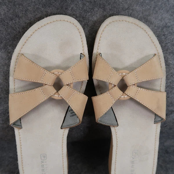 Sperry Shoes Womens 9 Slide Sandals Leather Slip On Fashion Comfort Top Sider