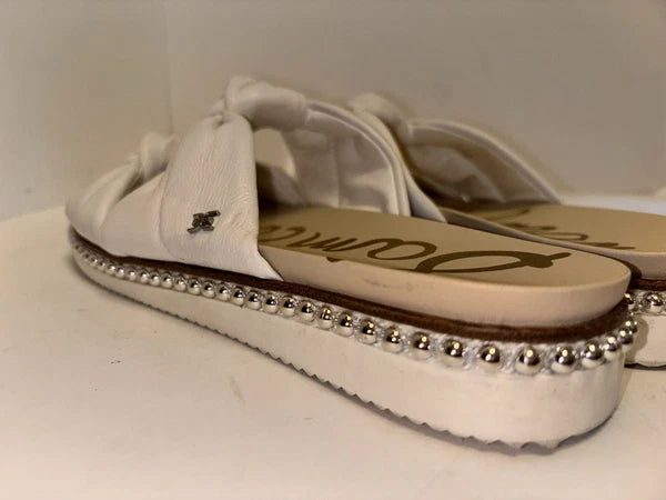 Sam Edelman Alyse Knotted Strap Studded sandals White Leather Womens Size10M