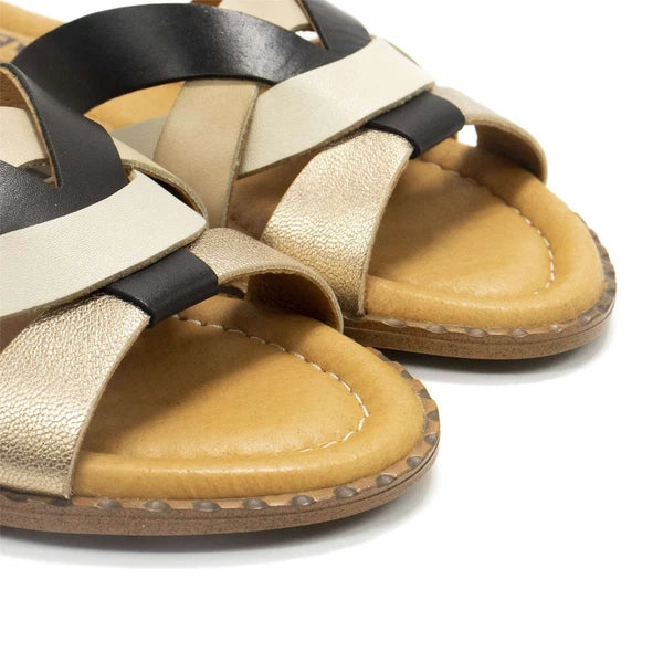 New Pikolinos Algar Leather Slide-On Strap-Design Women’s Flats