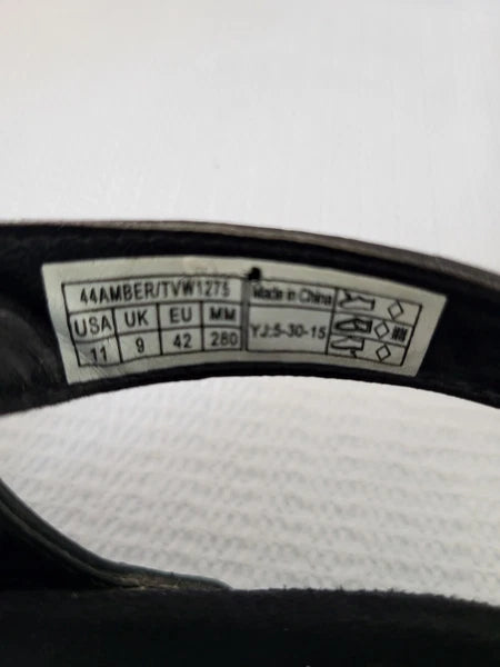 Vionic Womens Amber Black Adjustable Sandals US 1 1 Croc Strappy Slingback