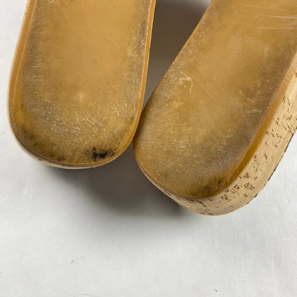 Stuart Weitzman Flatout Leopard Print Wedge Sandal Slide Women's Size 8