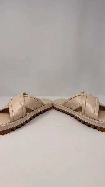 Stella McCartney Women’s Sneakelyse Twist Cream Sandals Size 10 US / 40 EU