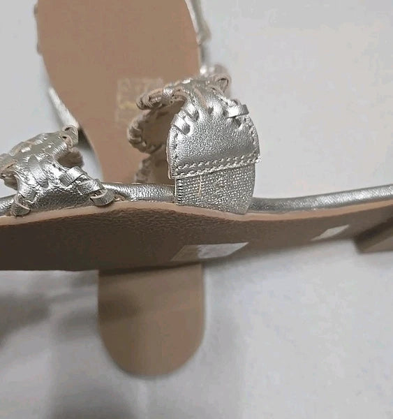 Jack Rogers Leather Slide Sandals Shoes Pale Gold  Women's Size 7M