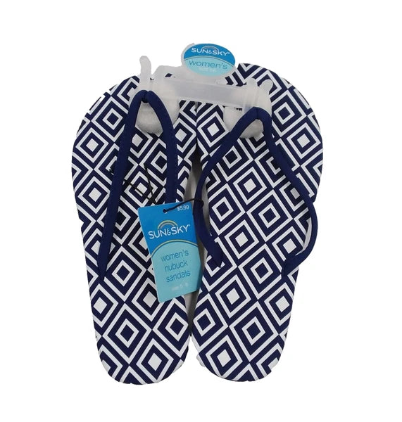 Sun & Sky Womens Fashion Summer Casual Flip Flop Thong Sandals Size 5-6 Set of 2