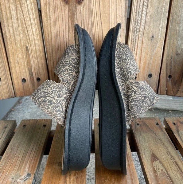 Algeria Leather Adjustable Slide Sandal Sandra Freedom Rock Comfort Brown Size 9