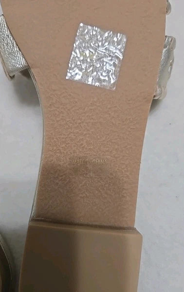 Jack Rogers Leather Slide Sandals Shoes Pale Gold  Women's Size 7M