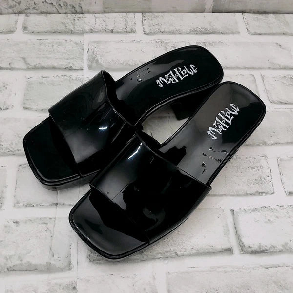 Mad Love Block Heel Mules Sandals Womens Size 6