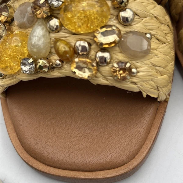 Kate Spade Dock Crystal Slide Sandal Flat Sz 5.5