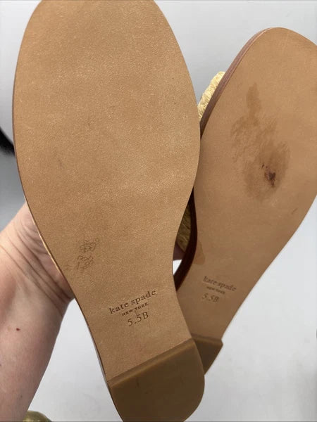 Kate Spade Dock Crystal Slide Sandal Flat Sz 5.5