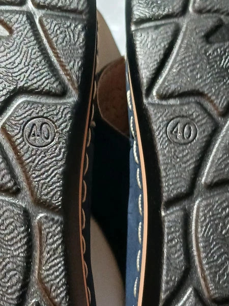 Fashion Blue super comfy platform slippers. Size 8.0/40