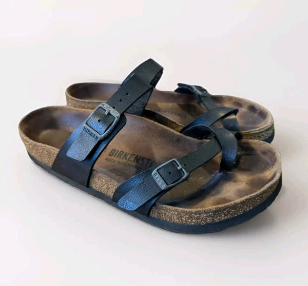 Birkenstock Mayari Graceful Pearl Black Regular Size 38 Made Germany Buckle