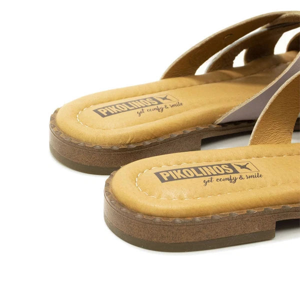 New Pikolinos Algar Leather Slide-On Strap-Design Women’s Flats