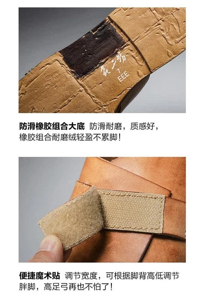 Roman Style Mens Women Real Leather Open Toe Slipper Sandals Flats Shoes Outdoor