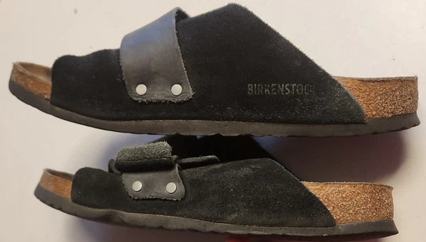 BIRKENSTOCK Flip Flop EUR 41 265 L10 M8 Black Straps Brown Sandals Strap Shoes